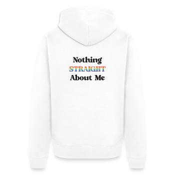 Mois de la fierté LGBT - Rien de droit à propos de moi - Veste à capuche bio Premium Unisexe - blanc - Dos - Thijin (182cm)