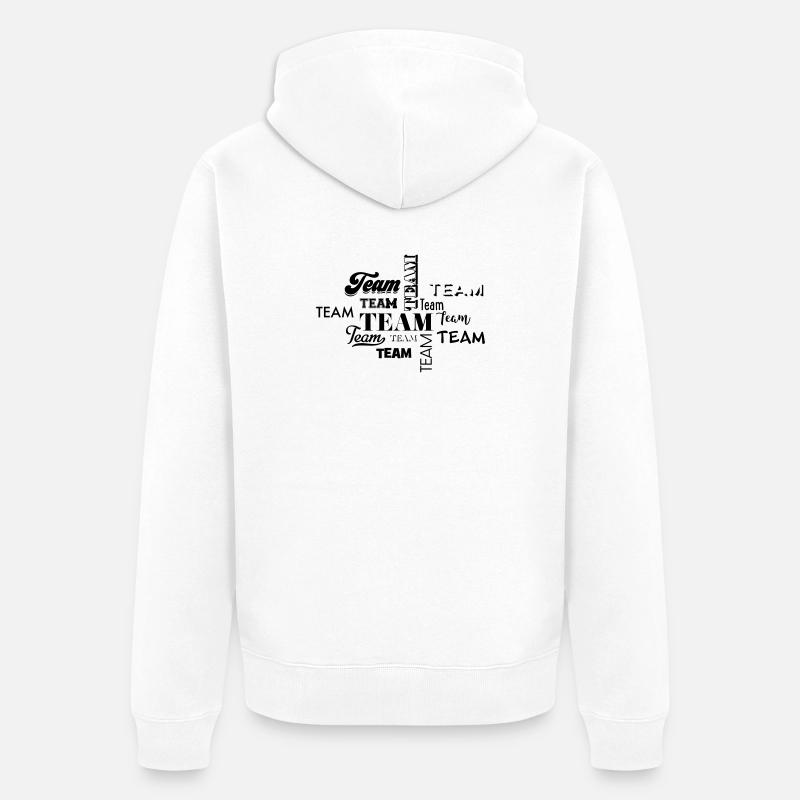 Team - Unisex Premium Bio Zip Hoodie - Weiß