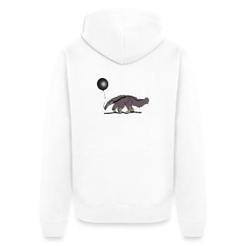Fourmilier - Veste à capuche bio Premium Unisexe - blanc - Dos - Thijin (182cm)