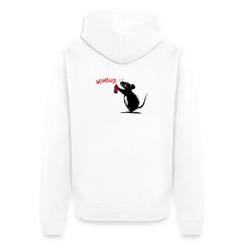 Holiday Rebel: Graffiti Greetings 2 - Unisex Premium Bio Zip Hoodie - Weiß - Hinten - Thijin (182cm)