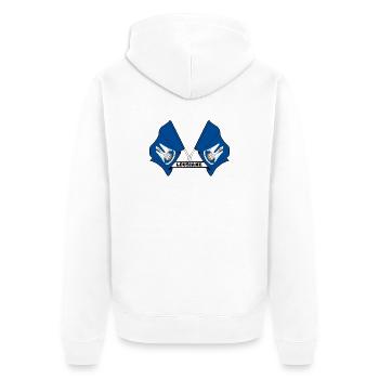 Deux drapeaux texte LOUSIANE - Veste à capuche bio Premium Unisexe - blanc - Dos - Thijin (182cm)