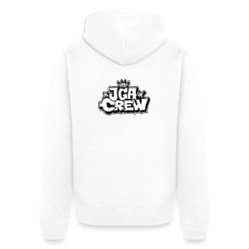 Junggesellenabschied Jga Crew - Unisex Premium Bio Zip Hoodie - Weiß - Hinten - Thijin (182cm)
