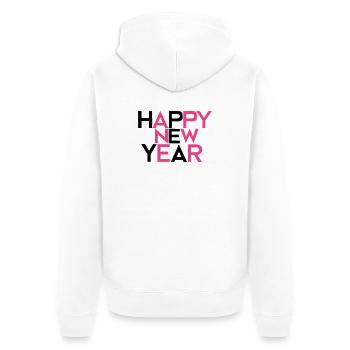 Bonne Année #2 - Veste à capuche bio Premium Unisexe - blanc - Dos - Thijin (182cm)