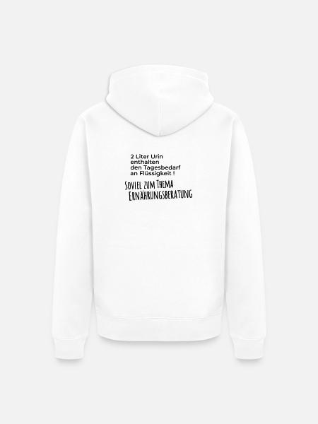 Daily Requirement of Fluid - Unisex Premium Organic Zip Hoodie - white