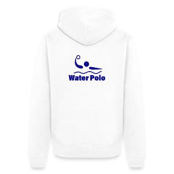 WATER POLO - Unisex Premium Bio Zip Hoodie - Weiß - Hinten - Thijin (182cm)