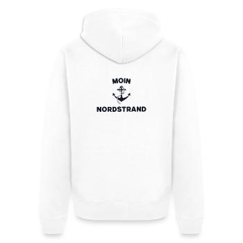 Moin Nordstrand – Conception d’ancres maritimes - Veste à capuche bio Premium Unisexe - blanc - Dos - Thijin (182cm)