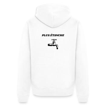 T-shirt Potes Rétro - Plus étanche - Veste à capuche bio Premium Unisexe - blanc - Dos - Thijin (182cm)