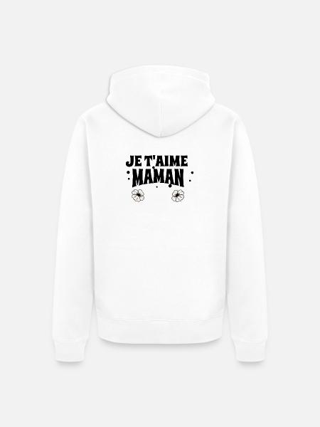 Ich liebe dich, Mama - Unisex Premium Bio Zip Hoodie - Weiß