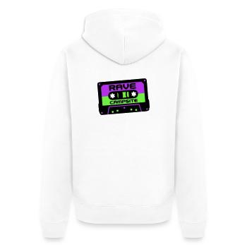 Rave Cassette Festival Logo - Veste à capuche bio Premium Unisexe - blanc - Dos - Thijin (182cm)