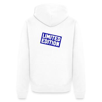 Limitierte Sternedition Druck - Unisex Premium Bio Zip Hoodie - Weiß - Hinten - Thijin (182cm)