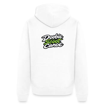 Doobie Scoot Canoe - Unisex Premium Bio Zip Hoodie - Weiß - Hinten - Thijin (182cm)