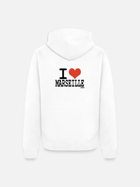 i love marseille - Unisex Premium Organic Zip Hoodie - white