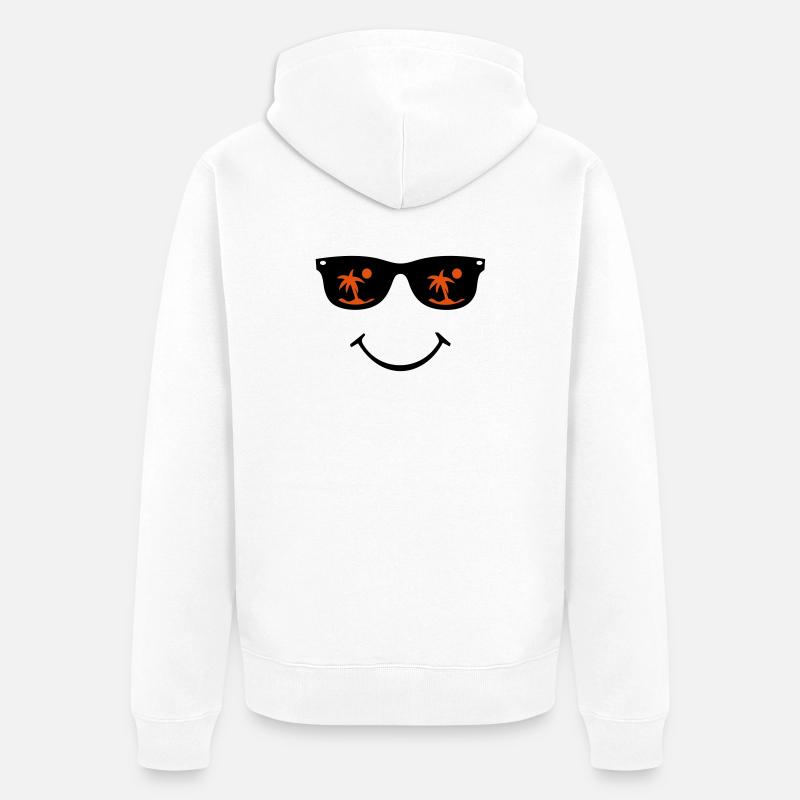 Lunettes de soleil - Veste à capuche bio Premium Unisexe - blanc