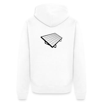 solar panel Solar Anlage - Unisex Premium Bio Zip Hoodie - Weiß - Hinten - Thijin (182cm)