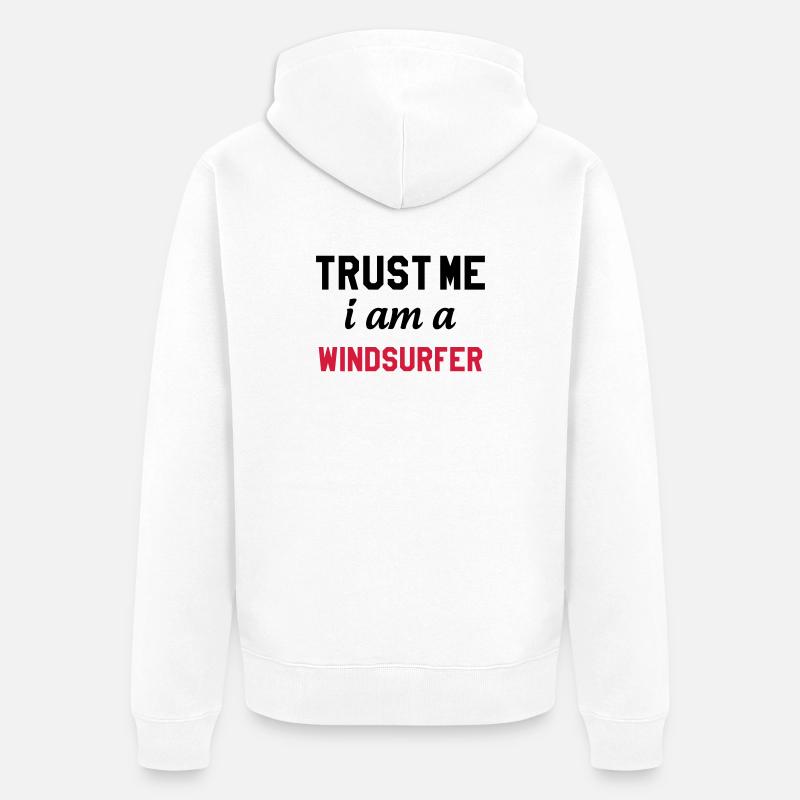 Planche à voile / Véliplanchiste / Windsurf / - Veste à capuche bio Premium Unisexe - blanc