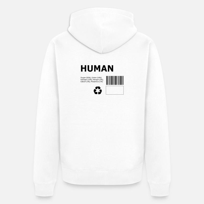 Humain - Veste à capuche bio Premium Unisexe - blanc