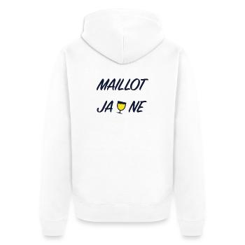 Maillot jaune - Veste à capuche bio Premium Unisexe - blanc - Dos - Thijin (182cm)