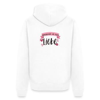 Klettern Alpinklettern Liebe Berge Alpin Geschenk - Unisex Premium Bio Zip Hoodie - Weiß - Hinten - Thijin (182cm)