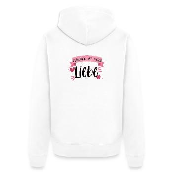Pole Dance ist meine Liebe! Geschenk Poledancing - Unisex Premium Bio Zip Hoodie - Weiß - Hinten - Thijin (182cm)