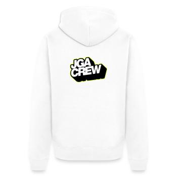 Bachelor Party Crew 3D-Typo 3C - Unisex Premium Organic Zip Hoodie - white - Back - Thijin (182cm)