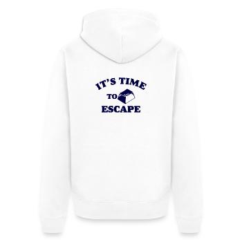 Il est temps de s’évader - Veste à capuche bio Premium Unisexe - blanc - Dos - Thijin (182cm)