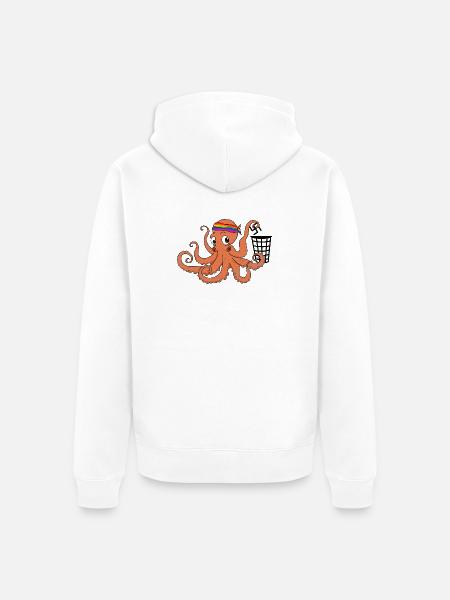 Oscar hasst Nazis - Unisex Premium Bio Zip Hoodie - Weiß