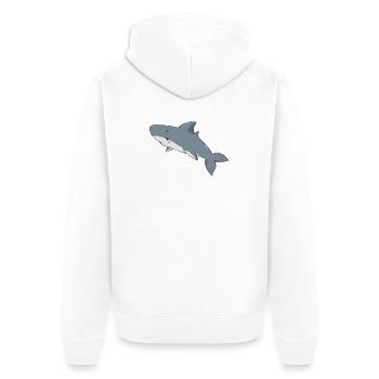 Requin - Veste à capuche bio Premium Unisexe - blanc - Dos - Thijin (182cm)