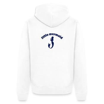 MERMAID - Unisex Premium Bio Zip Hoodie - Weiß - Hinten - Thijin (182cm)