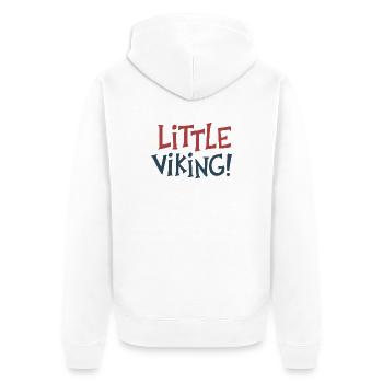 Kleiner Wikingerspaß - Unisex Premium Bio Zip Hoodie - Weiß - Hinten - Thijin (182cm)