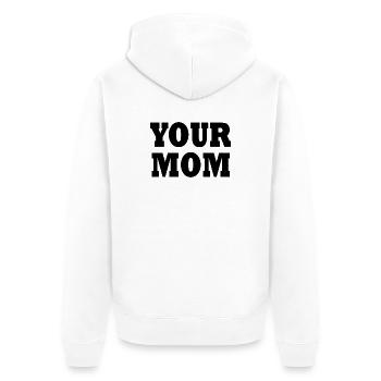 Your mom - Unisex Premium Bio Zip Hoodie - Weiß - Hinten - Thijin (182cm)