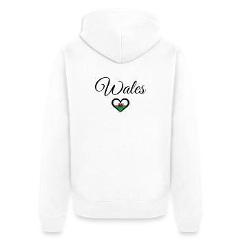 Wales Heart Clothing - Veste à capuche bio Premium Unisexe - blanc - Dos - Thijin (182cm)