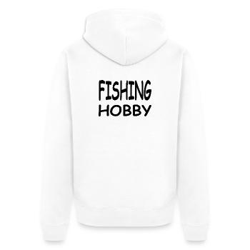 Angling - Unisex Premium Organic Zip Hoodie - white - Back - Thijin (182cm)