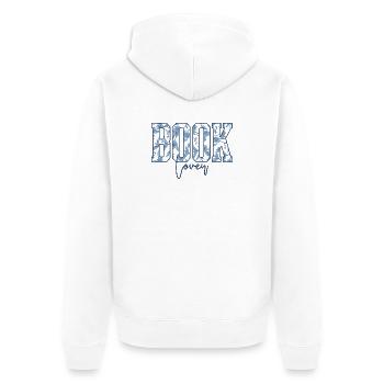 Amour des livres floraux - Veste à capuche bio Premium Unisexe - blanc - Dos - Thijin (182cm)