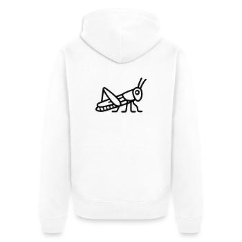 sauterelle - Veste à capuche bio Premium Unisexe - blanc - Dos - Thijin (182cm)