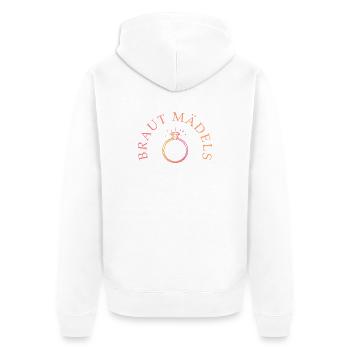 Bride Girls - Ring - Personalizable - Unisex Premium Organic Zip Hoodie - white - Back - Thijin (182cm)