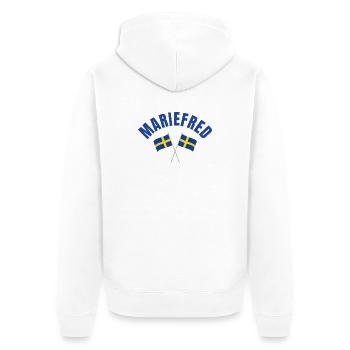 Drapeaux suédois de Mariefred - Veste à capuche bio Premium Unisexe - blanc - Dos - Thijin (182cm)