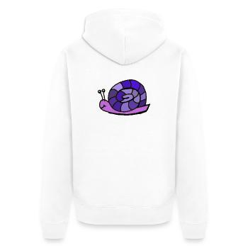 - Snail Cartoon Kids Child - Unisex Premium Organic Zip Hoodie - white - Back - Thijin (182cm)