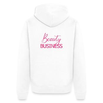 Salon de maquilleuse Beauty Is My Business - Veste à capuche bio Premium Unisexe - blanc - Dos - Thijin (182cm)