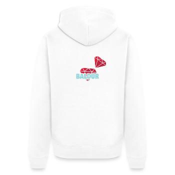 Edel Baldur - Veste à capuche bio Premium Unisexe - blanc - Dos - Thijin (182cm)