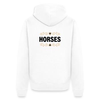 Cavaliers nobles en lettres - Veste à capuche bio Premium Unisexe - blanc - Dos - Thijin (182cm)