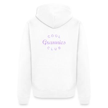 Cool Grannies Club Großmutter Muttertag Geschenk - Unisex Premium Bio Zip Hoodie - Weiß - Hinten - Thijin (182cm)