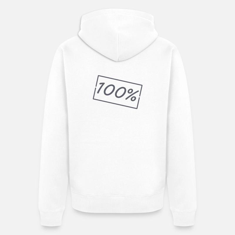 100- - Veste à capuche bio Premium Unisexe - blanc