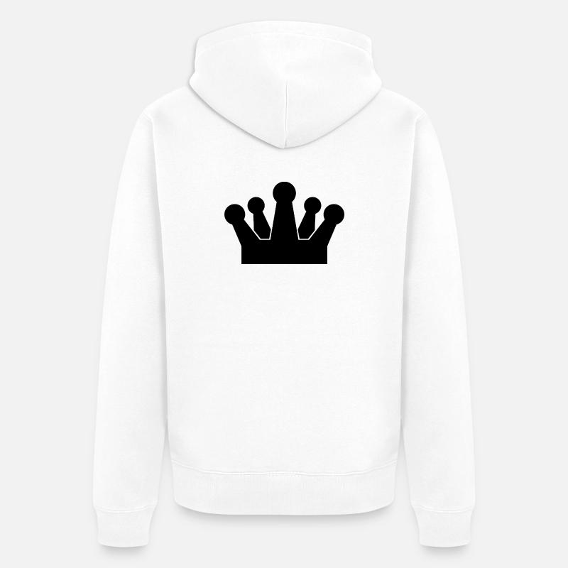 Couronne - Veste à capuche bio Premium Unisexe - blanc