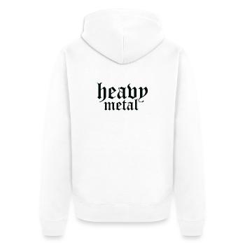Heavy Metal Gothic Skript - Unisex Premium Bio Zip Hoodie - Weiß - Hinten - Thijin (182cm)