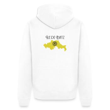 Ile de Batz - Veste à capuche bio Premium Unisexe - blanc - Dos - Thijin (182cm)