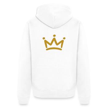 Couronne d’or pour rois - Veste à capuche bio Premium Unisexe - blanc - Dos - Thijin (182cm)