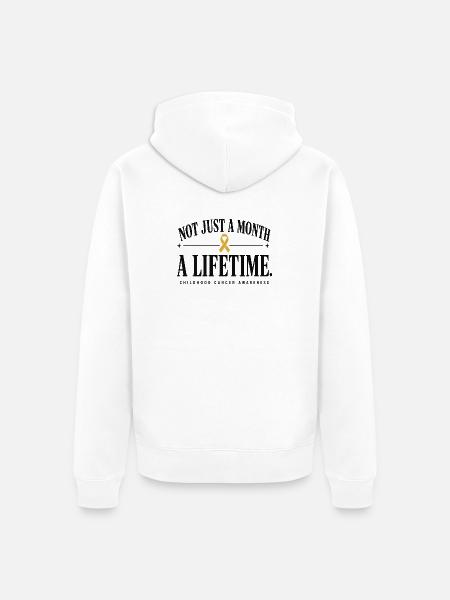 Nicht Nur Ein Monat, Sondern Lebenslanges - Unisex Premium Bio Zip Hoodie - Weiß