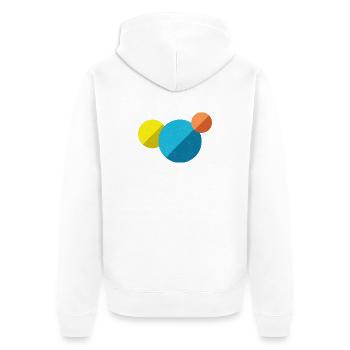 Planets Composition - Unisex Premium Bio Zip Hoodie - Weiß - Hinten - Thijin (182cm)