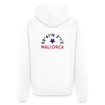 Mallorca - Unisex Premium Organic Zip Hoodie - white - Back - Thijin (182cm)