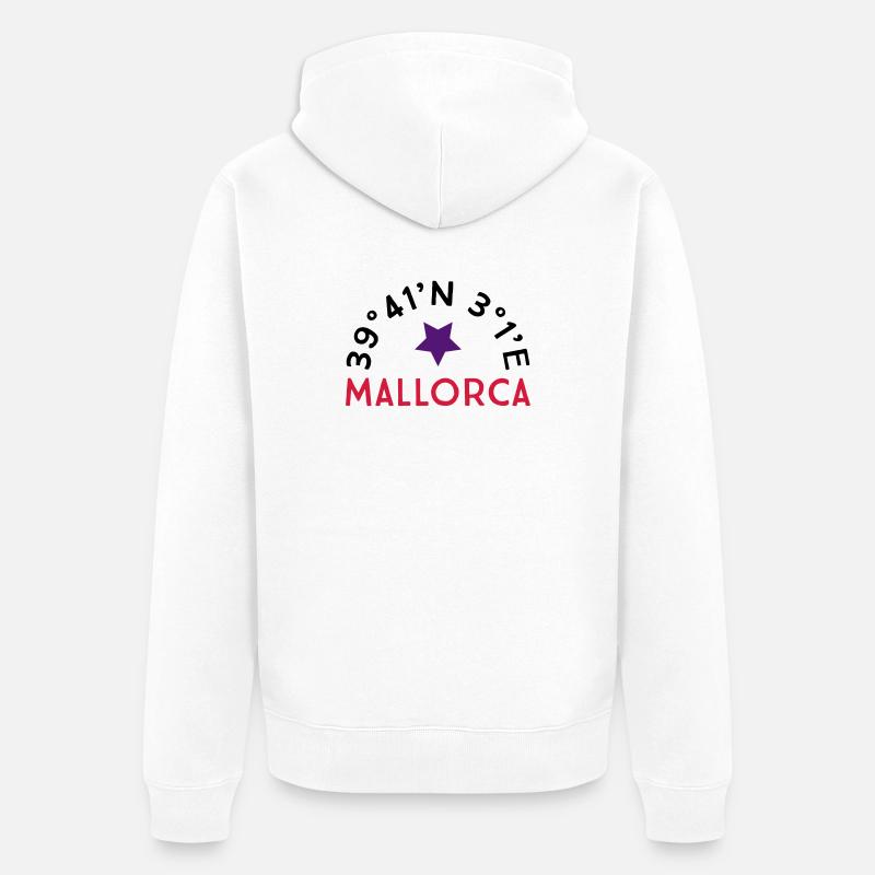 Majorque - Veste à capuche bio Premium Unisexe - blanc